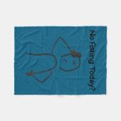 Sad Stick Figure Fisherman No Fishing Today Father Fleece Deken (Voorkant (Horizontaal))