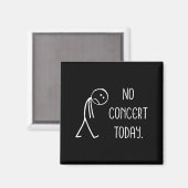 Sad Stick Figure Music Concert Lovers - No Concert Magneet (Voorkant / Achterkant)