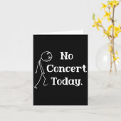 Sad Stick Figure Music Concert Lovers Tee - No Con Kaart (Gele Bloem)