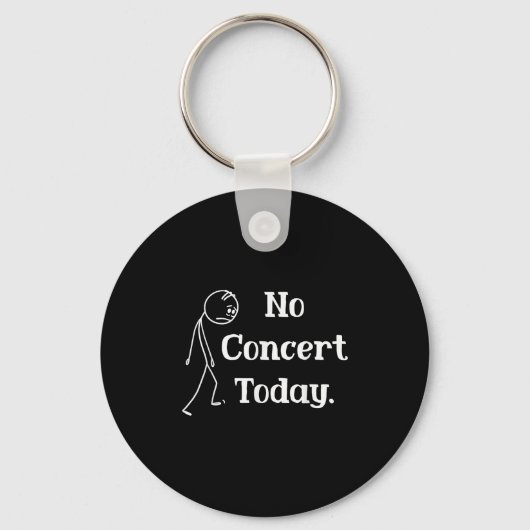 Sad Stick Figure Music Concert Lovers Tee - No Con Sleutelhanger (Voorkant)