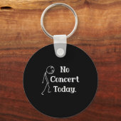 Sad Stick Figure Music Concert Lovers Tee - No Con Sleutelhanger (Voorkant)