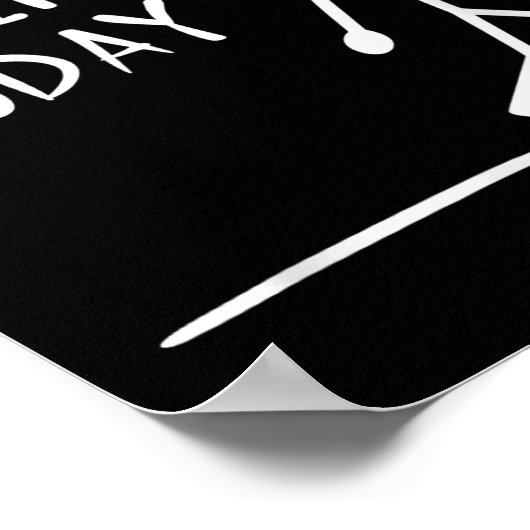 Sad Stick Man No Skiing Today Fathers Day  Poster (Hoek)