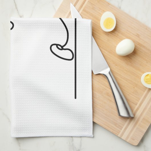 Sad Stickman keukenhanddoek (Quarter Fold)