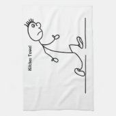 Sad Stickman keukenhanddoek (Verticaal)