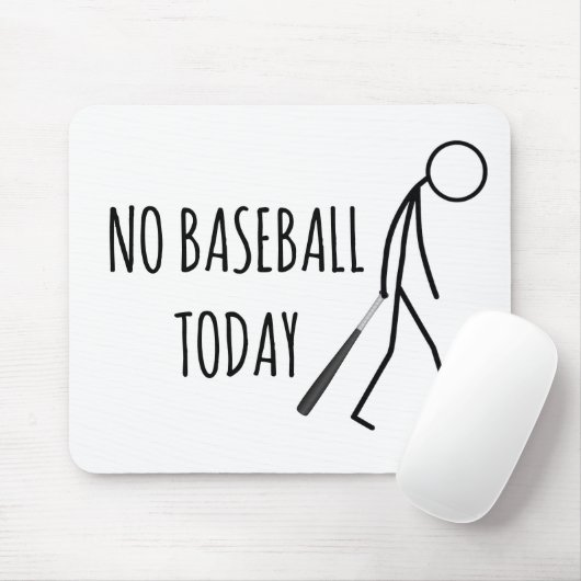 Sad Stickman with Baseball Bat Muismat (Met muis)