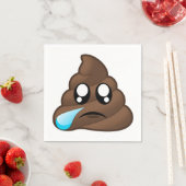 Sad Tear Poop Emoji Servetten (Insitu)