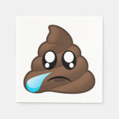 Sad Tear Poop Emoji Servetten (Voorkant)