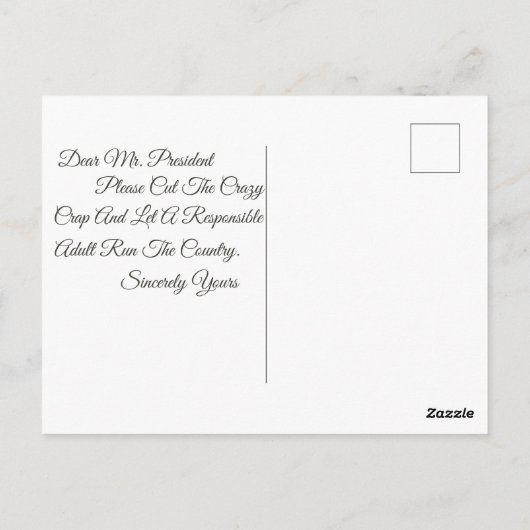 SAD TIMES FOR AMERICA - By - K. M. Kelly -  Briefkaart (Achterkant)