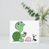 Sad Turtle Happy Ant Briefkaart (Staand voorkant)