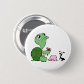 Sad Turtle Happy Ant Ronde Button 5,7 Cm (Voorkant /achterkant)