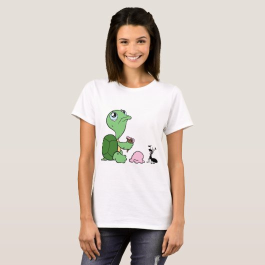Sad Turtle Happy Ant T-shirt (Voorkant volledig)