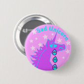 Sad Unicorn Crying Rainbows Pin Ronde Button 5,7 Cm (Voorkant /achterkant)