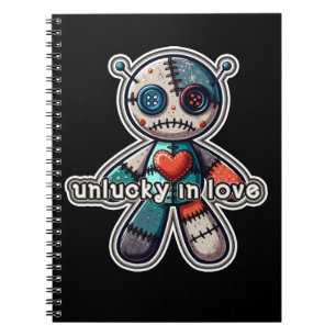Sad VOODOO Doll Beer UNLUCKY in LOVE Notitieboek
