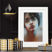 Sad Vrouw Abstract AI Gegenereerde Kunst Foto Afdruk