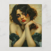 Sad Vrouw met haar handen op haar gezicht Mixed Me Briefkaart (Voorkant)