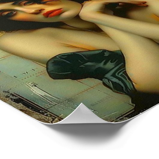 Sad Vrouw met haar handen op haar gezicht Mixed Me Poster (Hoek)