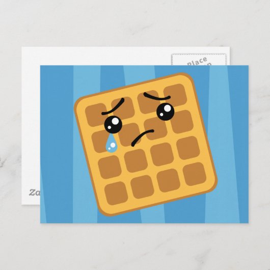 Sad Waffle Briefkaart (Voorkant / Achterkant)