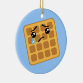 Sad Waffle Keramisch Ornament (Rechts)