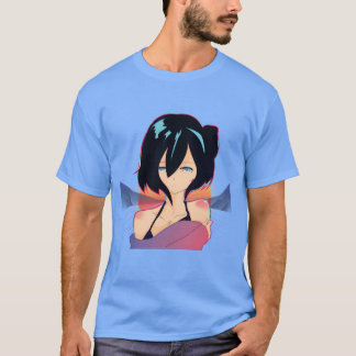 Sad Waifu Anime Girl Kawaii Otaku Anime Waifu funn T-shirt