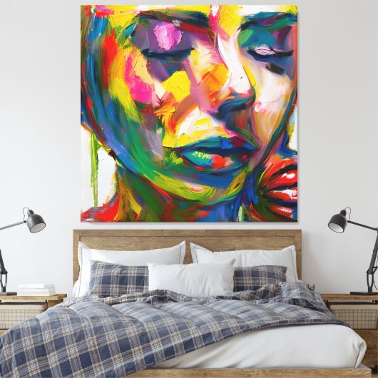 sad women canvas afdruk (Insitu (Slaapkamer))