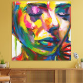 sad women canvas afdruk (Insitu (Woonkamer))
