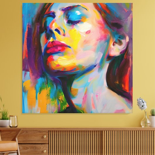 Sad women  canvas afdruk (Insitu (Woonkamer))