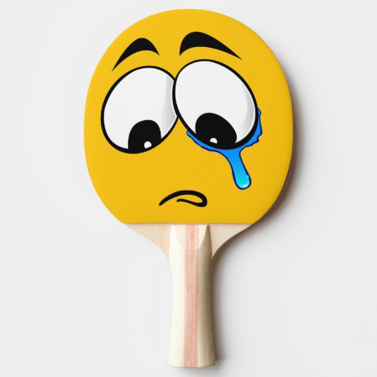 Sad Yellow Emoji Tafeltennisbatje (Voorkant)