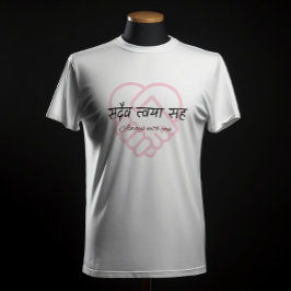 "Sadaiv Tvaya Sah" Altijd bij u Sanskriet Paar T-shirt