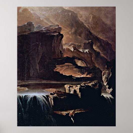 Sadak in Search of the Waters door John Martin Poster (Voorkant)
