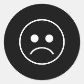 Sadboi Sad Face Ronde Sticker (Voorkant)
