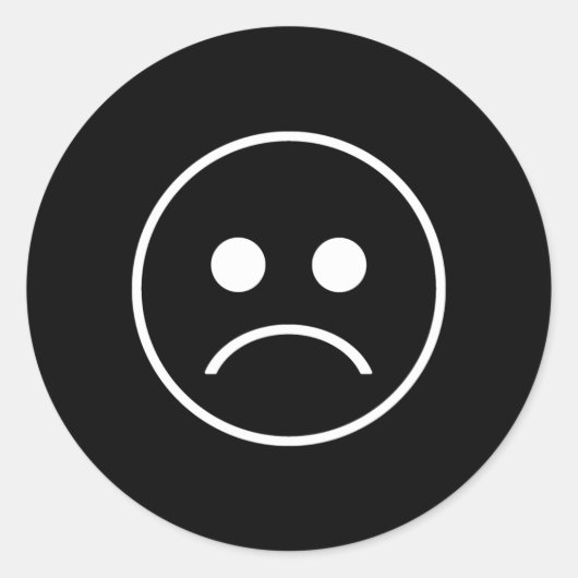 Sadboi Sad Face Ronde Sticker (Voorkant)