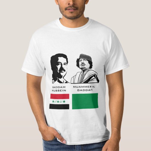 Saddam en Gaddafi T-shirt (Voorkant)