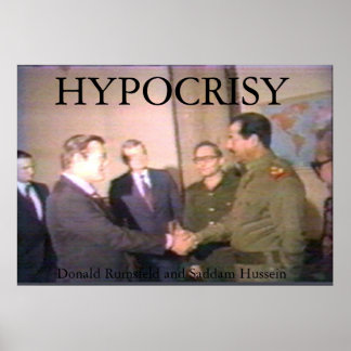 Saddam en Rummy Make a Deal Poster