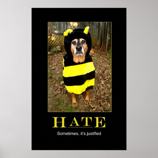 Saddest Bee Motivational Poster (Voorkant)