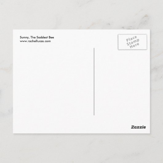Saddest Bee Postcard Briefkaart (Achterkant)