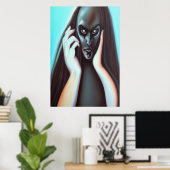 Saddheid | AI Art Poster (Thuiskantoor)