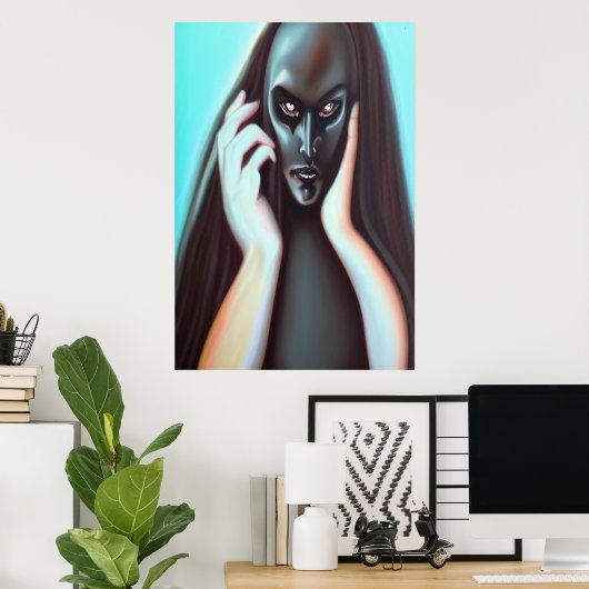 Saddheid | AI Art Poster (Thuiskantoor)