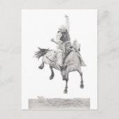 Saddle Bronc Briefkaart (Voorkant)