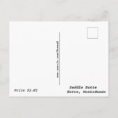 Saddle Butte, Havre, Montana Briefkaart (Achterkant)