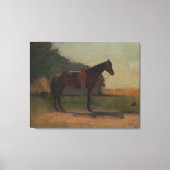 "Saddle Horse in Boerderij Yard" van Winslow Homer Canvas Afdruk (Voorkant)