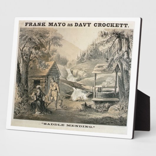 "Saddle Mending", Poster voor "Davy Crockett"-star Fotoplaat (Zijkant)