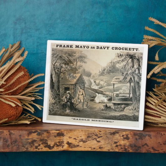 "Saddle Mending", Poster voor "Davy Crockett"-star Fotoplaat (Zijkant)