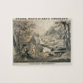 "Saddle Mending", Poster voor "Davy Crockett"-star Legpuzzel (Horizontaal)