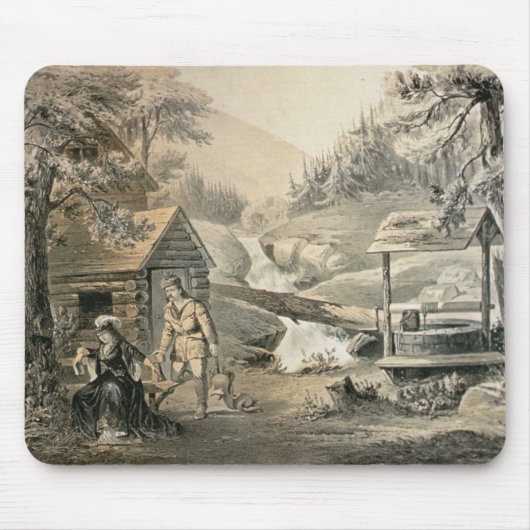 "Saddle Mending", Poster voor "Davy Crockett"-star Muismat (Voorkant)
