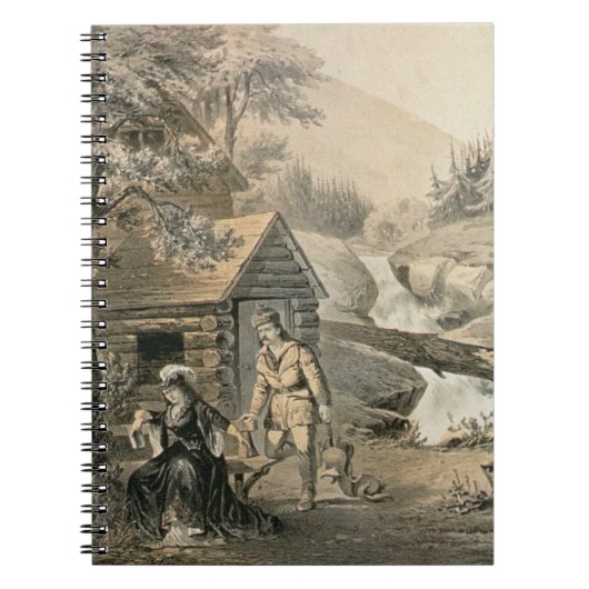"Saddle Mending", Poster voor "Davy Crockett"-star Notitieboek (Voorkant)