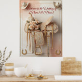 Saddle & Sparkle – Westerne bruiloft Posters & Sig (Keuken)