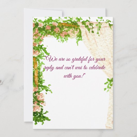 Saddle & Sparkle – Westerse Trouw RSVP Kaart (Achterkant)