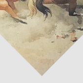 “Saddle Stock” Western Art van Maynard Dixon Tissuepapier (Detail)