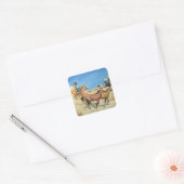 “Saddle Stock” Western Art van Maynard Dixon Vierkante Sticker (Envelop)