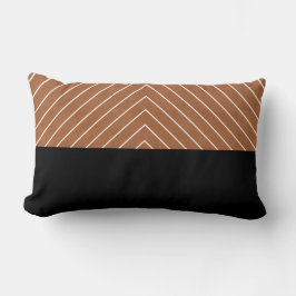 Saddle Tan Black White Squares Kussen